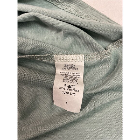 Lavender Field Short Sleeve Mini Jumper Size Large Womens Solid Green Beach - Picture 6 of 8